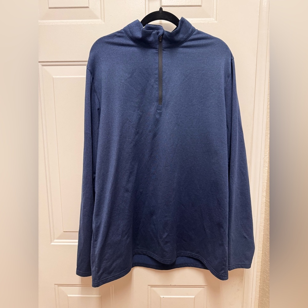Men's Quarter-Zip Pullover Sweatshirt - Blue
